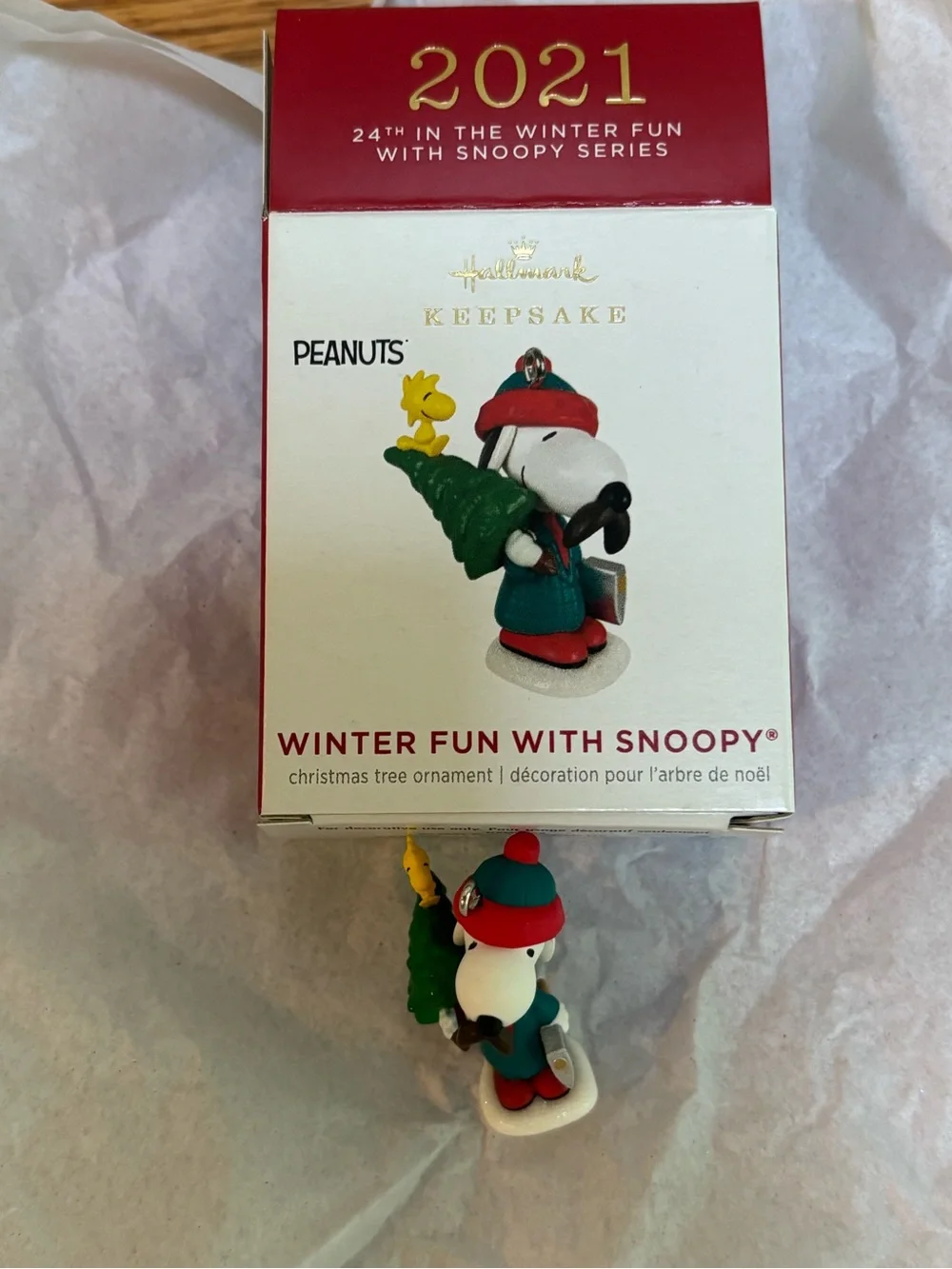 Hallmark mini snoopy Christmas ornament holiday